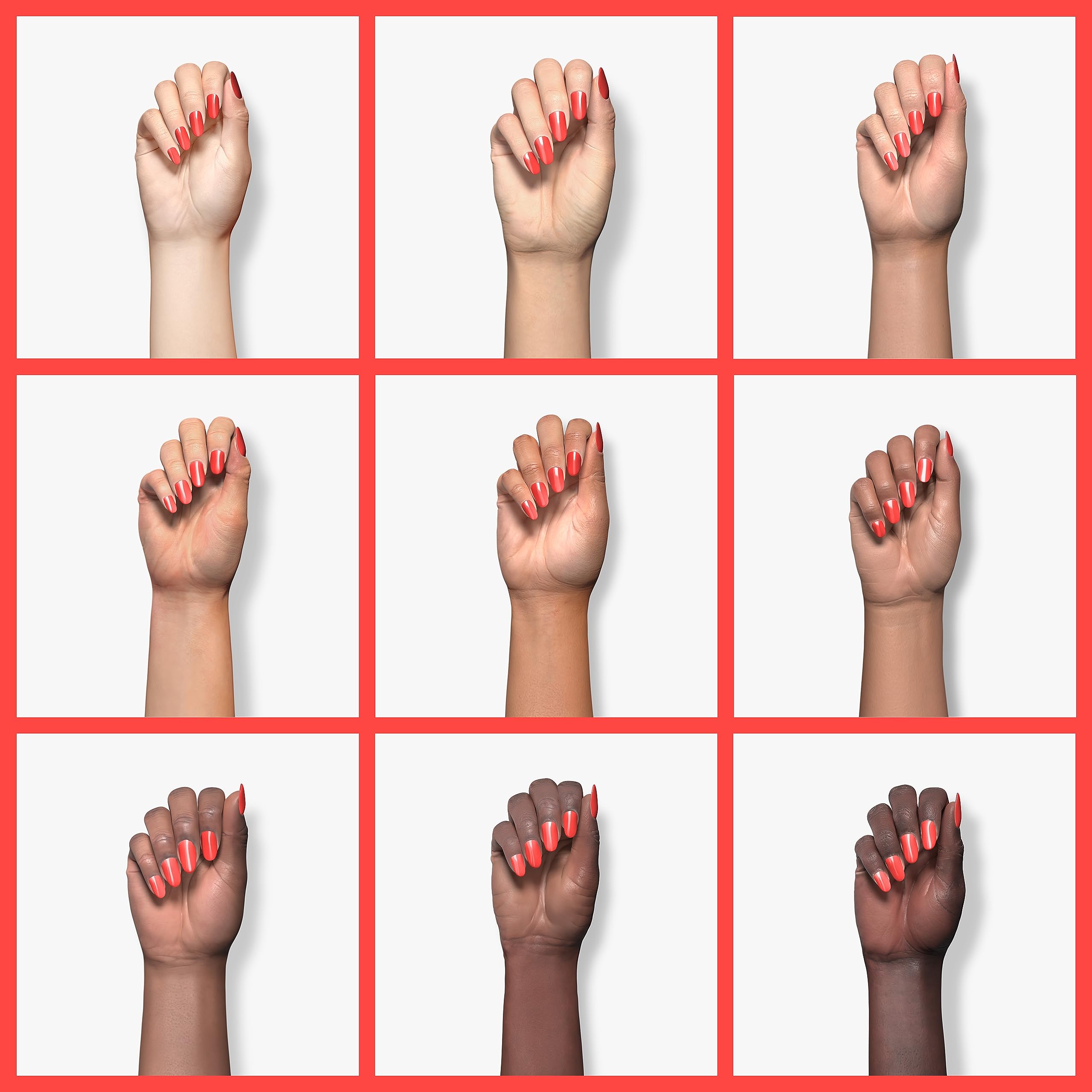 SNS Beach Hair dip powder swatch display reveals vibrant color options for DIY nails.