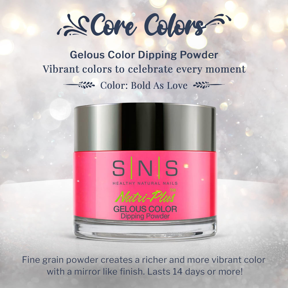 SNS Nail Dip Powder Bold As Love swirl on nail delivers vibrant shimmer
