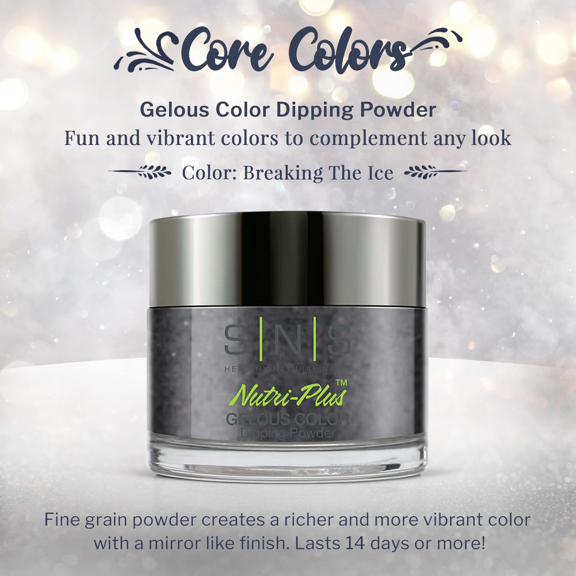 Close-up of Breaking The Ice shimmer for rich depth and radiance.