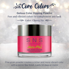 SNS Cherry Pie swatch displays rich color for nail art inspiration