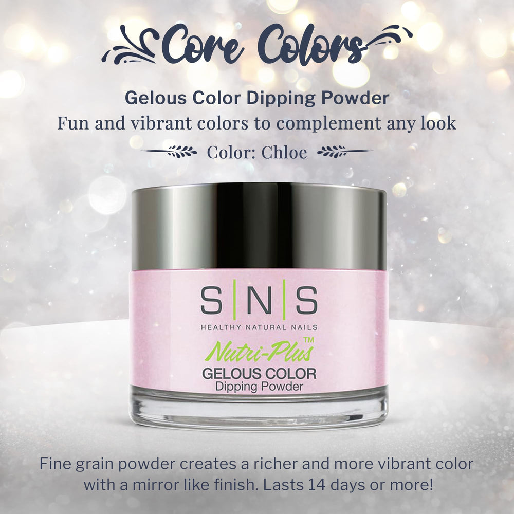 Chloe color swatch on nails highlights rich, long-lasting 14-day wear