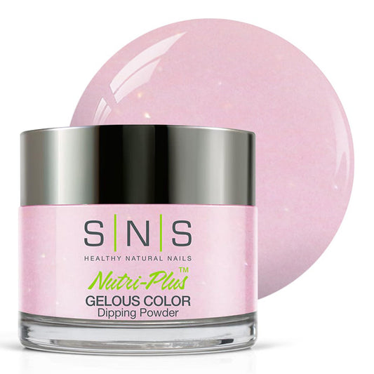 SNS Chloe dip powder jar with natural beige shimmer for long-lasting color.