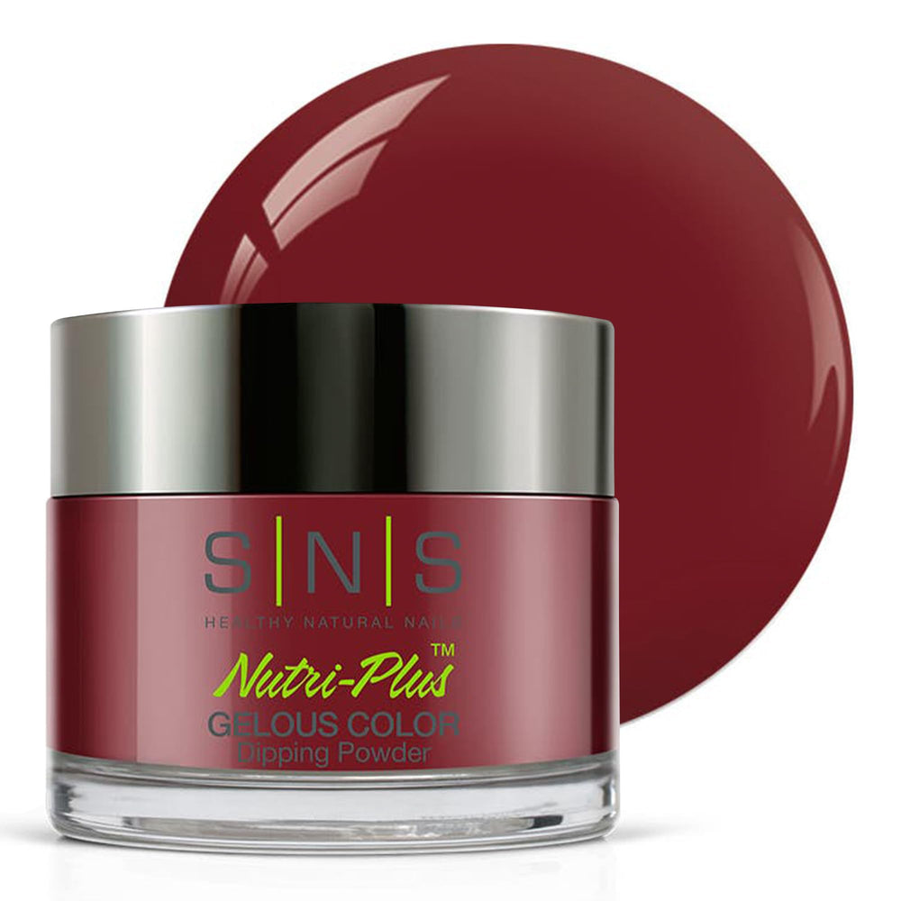 SNS Cosmetics Fortune wine shimmer dip powder in 1.5oz bottle for long-lasting color