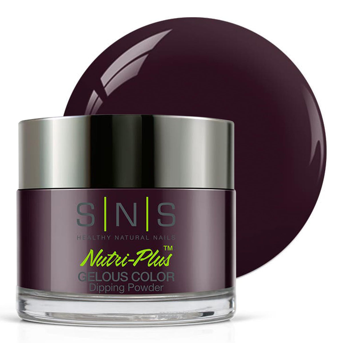 SNS Nail Dip Powder Cupid's Chemistry wine on nails delivers long-lasting, chip-resistant color