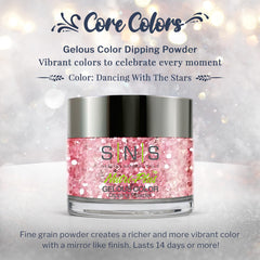 Close-up of Dancing With The Stars jar showing pink glitter finish