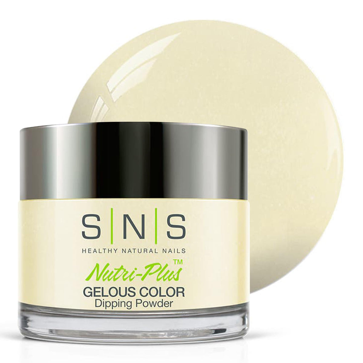 SNS Nail Dip Powder Diamond Love Affair jar shows white cream shimmer for rich color.