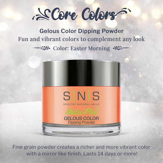 SNS Nail Dip Powder Easter Morning swatches show creamy pastel tones for subtle nails