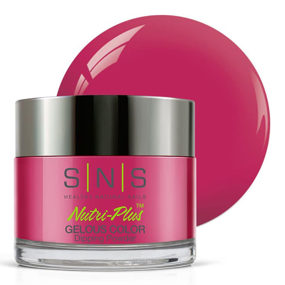 SNS Nail Dip Powder Flirty bottle with pink-fuchsia cream shade for salon-quality color