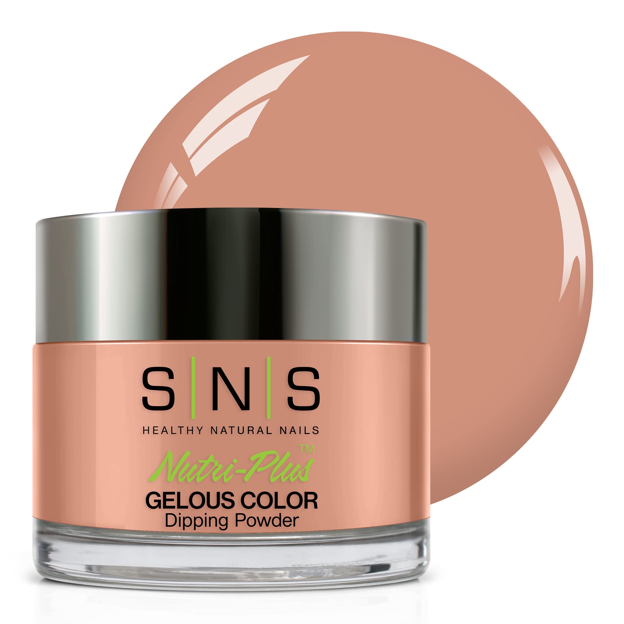SNS Nail Gelous Color Isle Of View packaging shows long-lasting, low-odor dip powder.