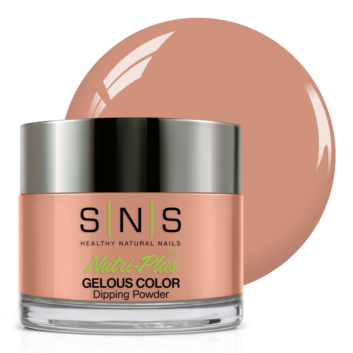 SNS Nail Gelous Color Isle Of View packaging shows long-lasting, low-odor dip powder.