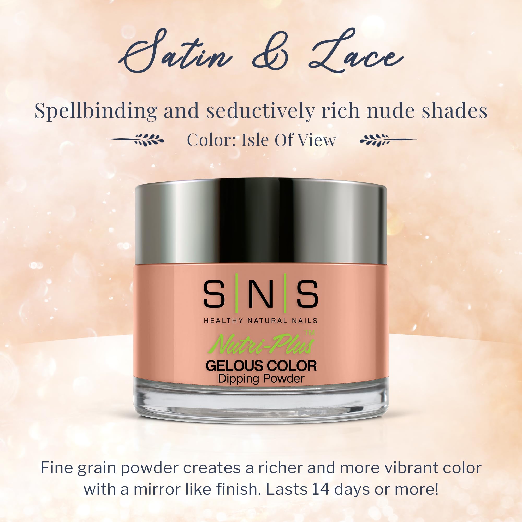SNS Nail Gelous Color Isle Of View swatches reveal a natural nude shade for nails.