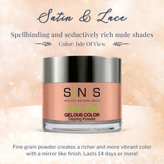 SNS Nail Gelous Color Isle Of View swatches reveal a natural nude shade for nails.