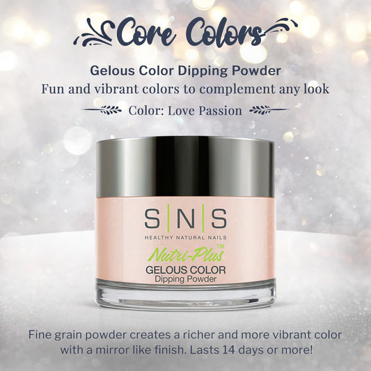 SNS Love Passion color swatch ideal for everyday wear and coordinating outfits