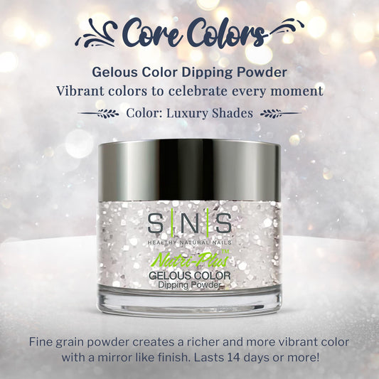 SNS Nail Dip Powder luxury shades on nails displaying glossy at home salon look
