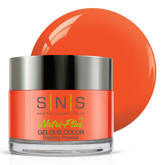 SNS Nail Dip Powder Mango To Tango color swatch showing vibrant orange-cream finish