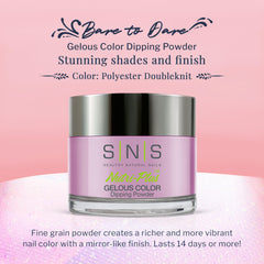 SNS Nail Dip Powder with a mirror-like finish in purple-violet