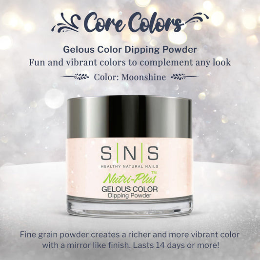 SNS Moonshine nails after application show long-lasting color and glossy surface.