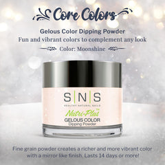 SNS Moonshine nails after application show long-lasting color and glossy surface.