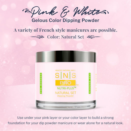 SNS Nail Dip Powder Natural Set bottle closeup highlighting rich color and smooth application