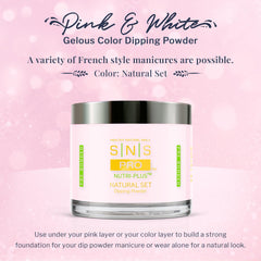 SNS Nail Dip Powder Natural Set bottle closeup highlighting rich color and smooth application