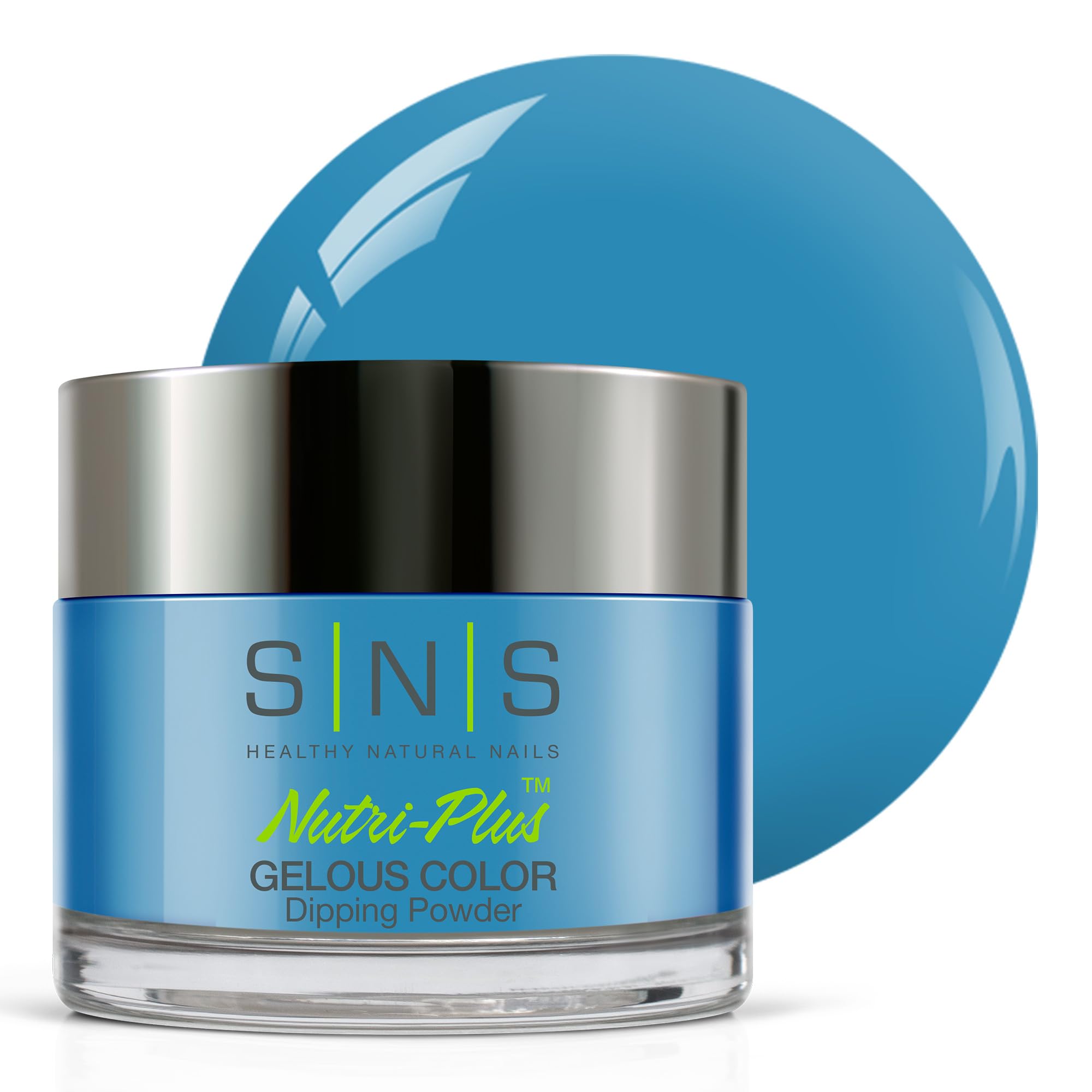 SNS Nail Dip Powder Nutri Plus care highlights nourishing ingredients.