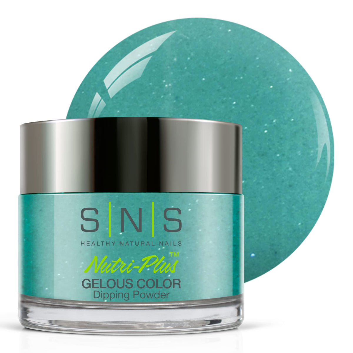 SNS Rendezvous Bay dip powder in turquoise-teal-cream for salon-quality color at home