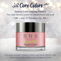 SNS Nail Dip Powder rose close-up highlights fine texture for smooth, even application