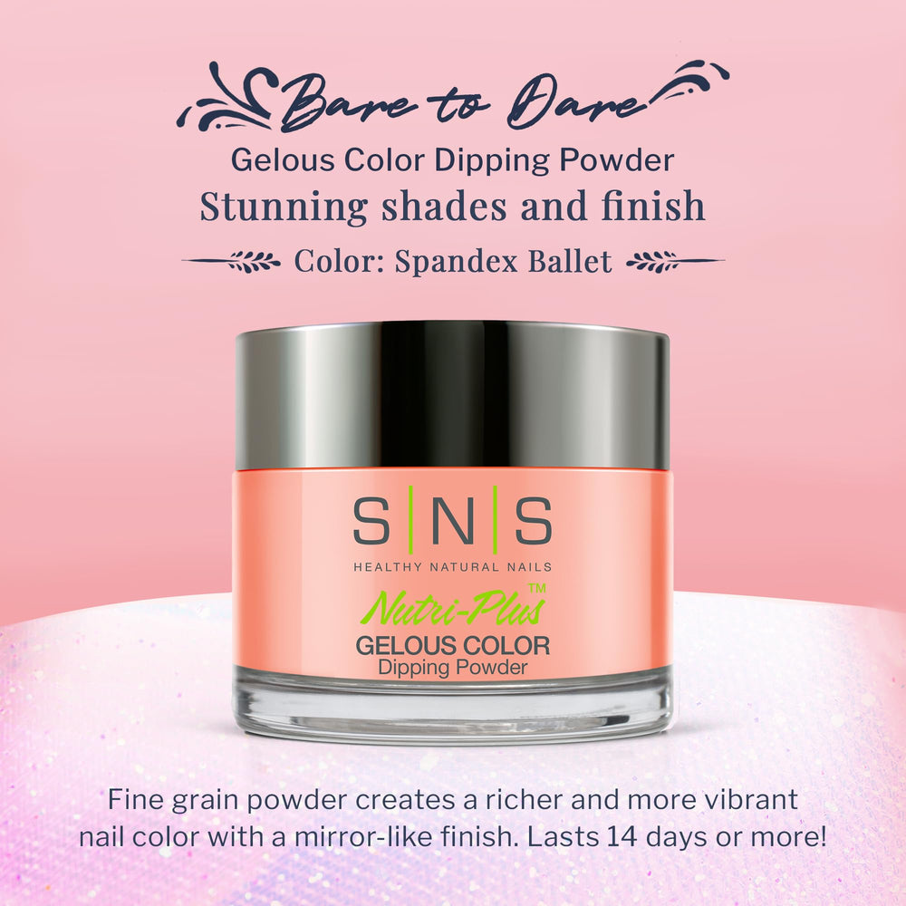 SNS Nail Dip Powder Spandex Ballet color swirl, rich tone for stylish at-home nails.