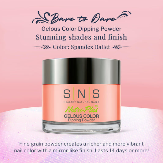SNS Nail Dip Powder Spandex Ballet color swirl, rich tone for stylish at-home nails.