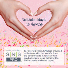 SNS Nail Dip Powder Taro Boba bottle shines under warm light
