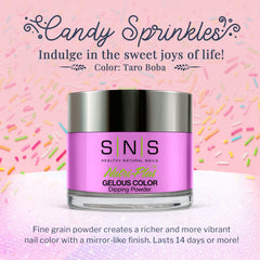 SNS Nail Dip Powder Taro Boba swatches reveal rich purple hues for at-home manicures