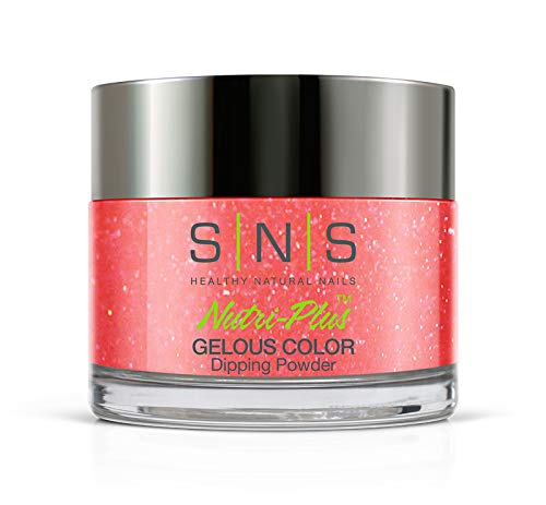 SNS Nail Dip Powder Very Structured Pink Peach Shimmer shows rich color without UV lamp