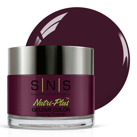 SNS Nail Dip Powder Whirlwind Romance bottle shows rich purple color for long-lasting wear.