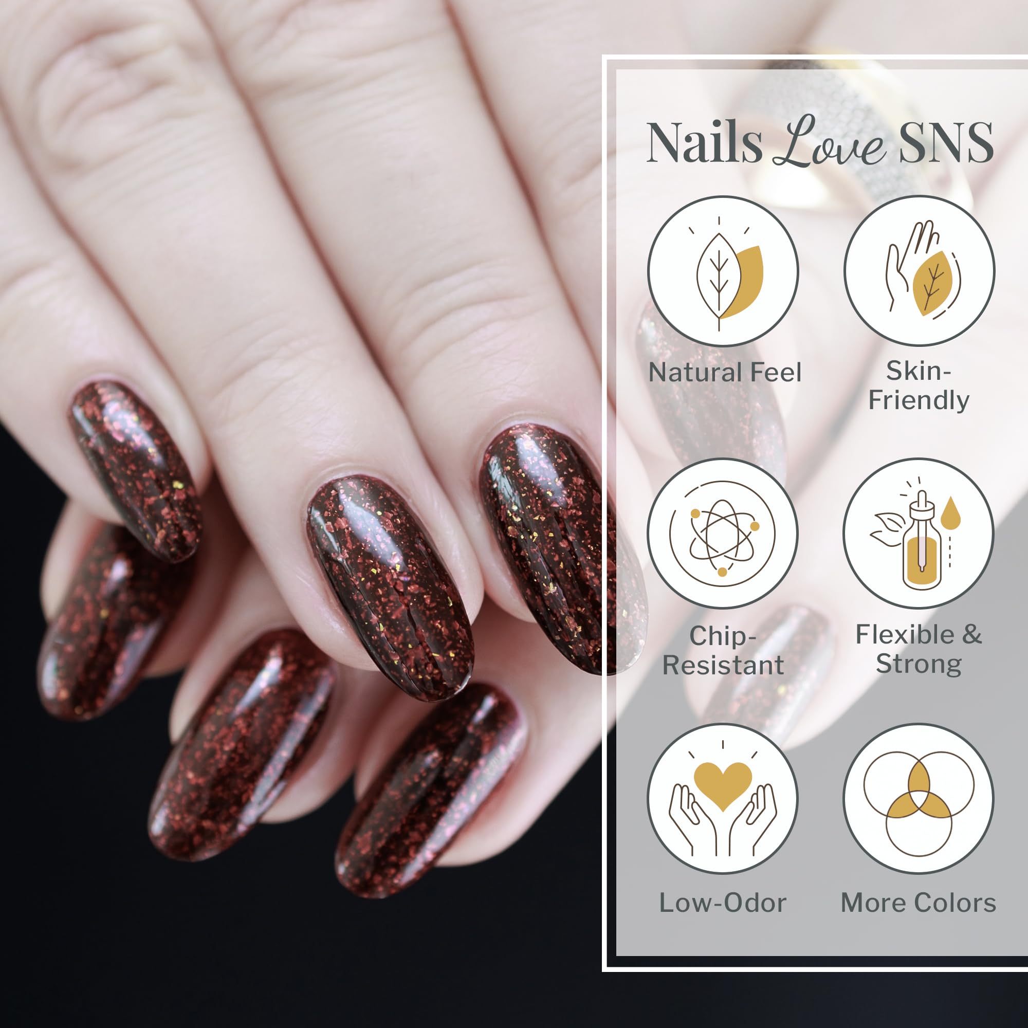 SNS Winter Wedding nude collection for elegant, natural nail color at home.