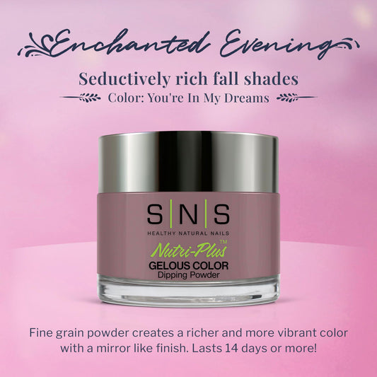 SNS Nails You're In My Dreams on nails displaying salon-like lavender finish