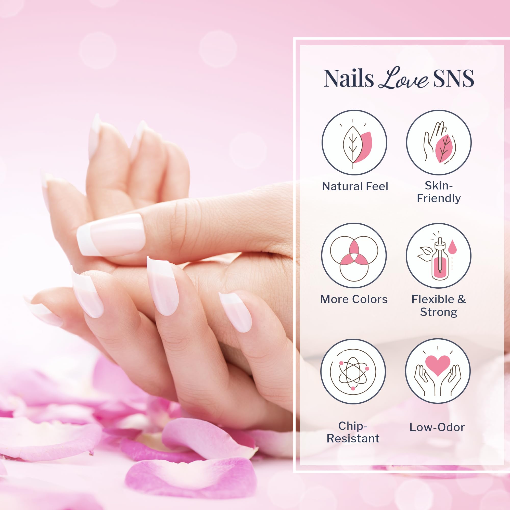 SNS Nails classic white dip powder for crisp French tips