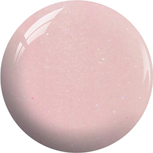 SNS Nails preppy pink with a mirror-like finish for a radiant sheen