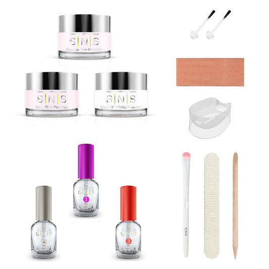 SNS Nails foundation powder compact for smooth French dip nails at home