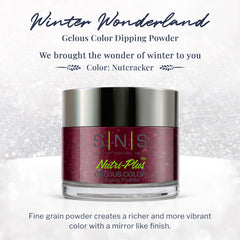 SNS Nails Gelous Color Nutcracker bottle display highlights chip-resistant, salon-quality finish.