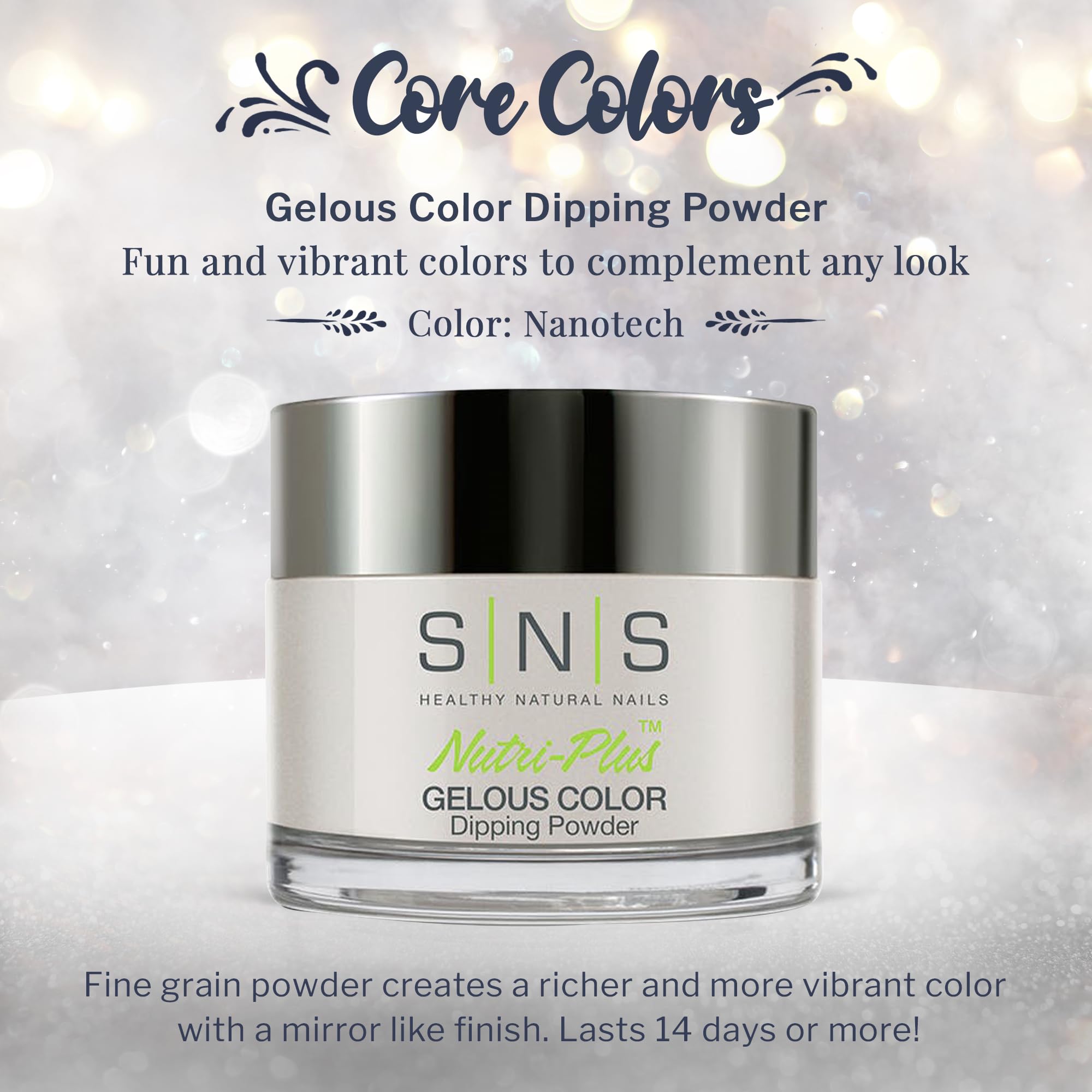SNS Nanotech dip powder swirl highlights a subtle multitone finish for chic nails.