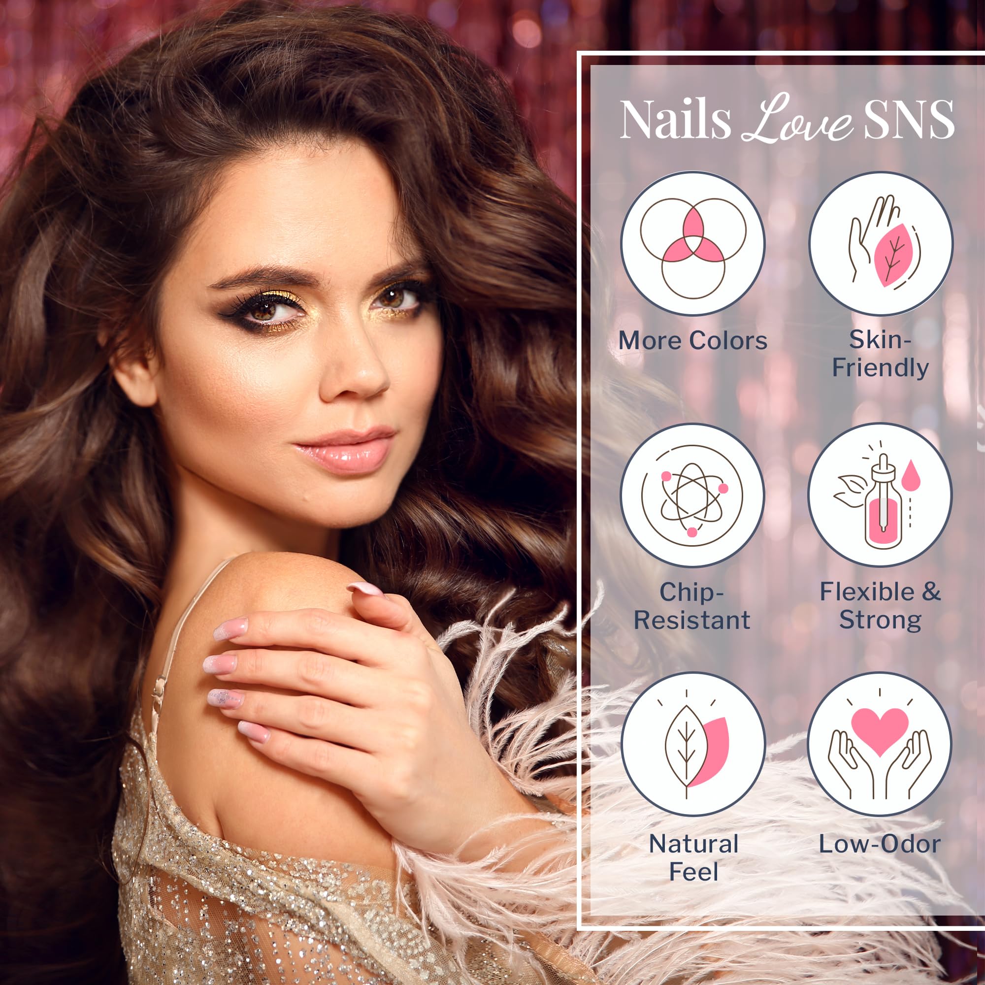 SNS Nutri-Plus base coat nourishes nails while building color.