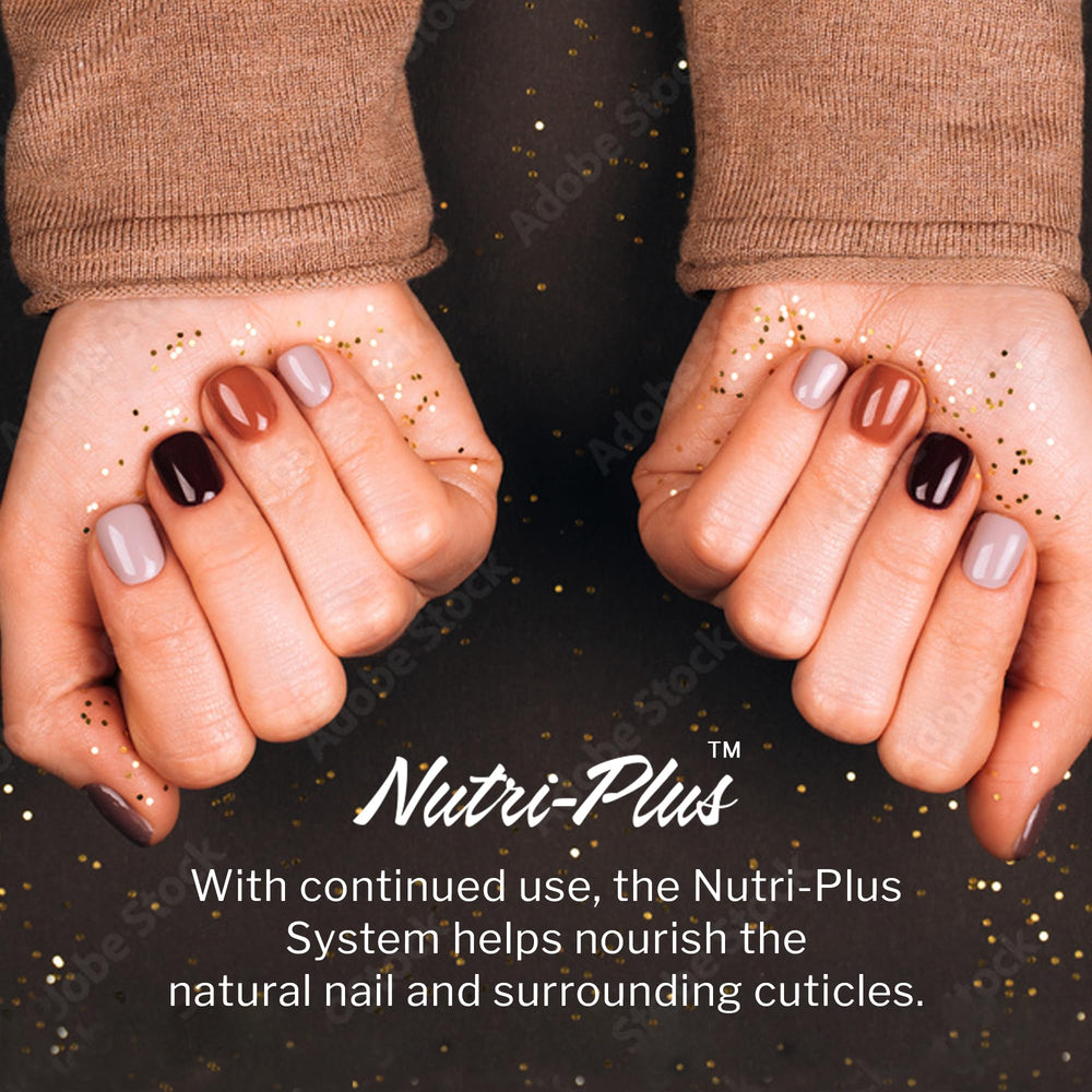 SNS Nutri-Plus base nourishes nails and cuticles with nutrients.