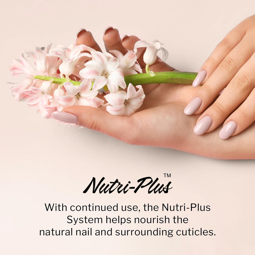 SNS Nutri-Plus system icon highlights nourishing base and topcoat.