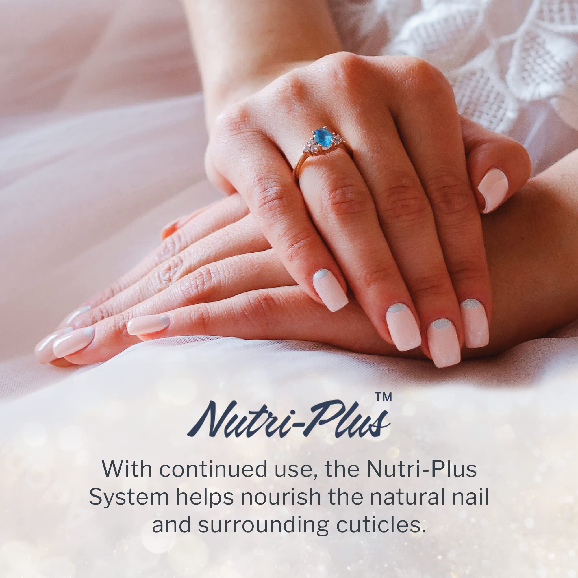 SNS odor-free dip powder finish on nails with no UV lamp needed.