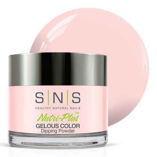 SNS Raise Your Glass dip powder in jar showing natural nude shade for at-home color