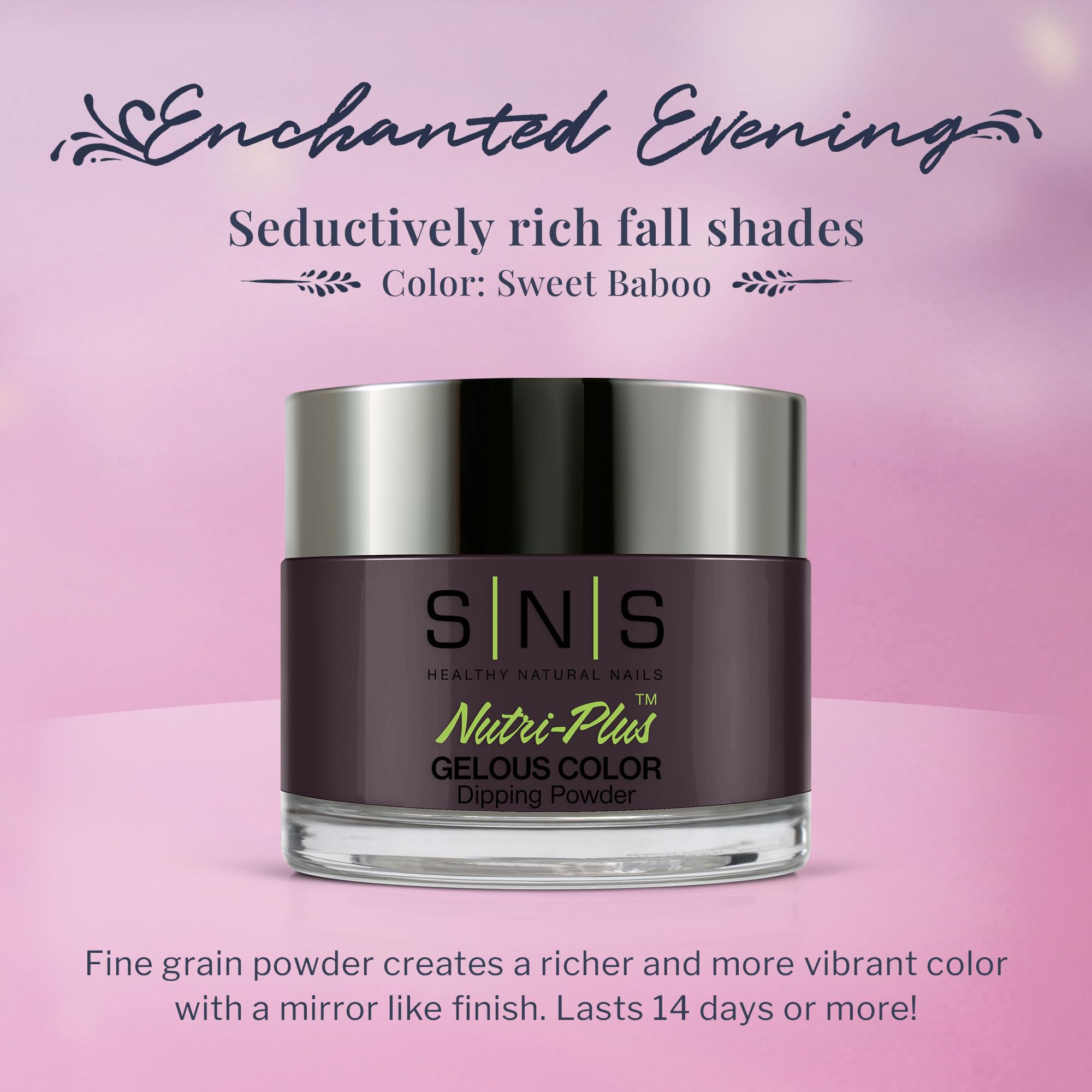 SNS Sweet Baboo Gray dip powder pour demonstrates smooth at-home application.