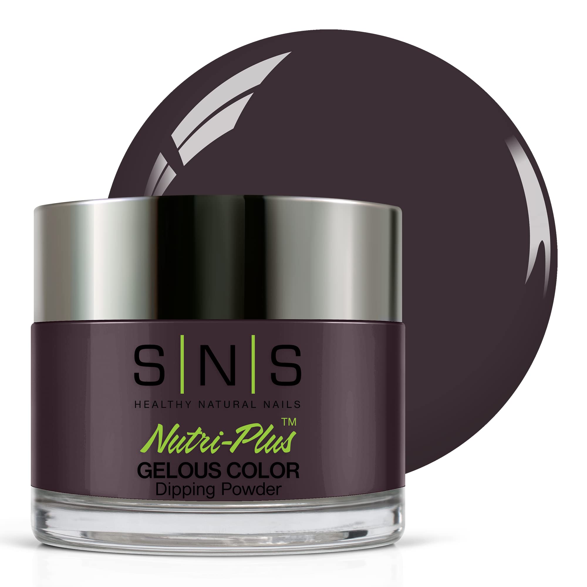 SNS Sweet Baboo Gray dip powder bottle showing rich color.