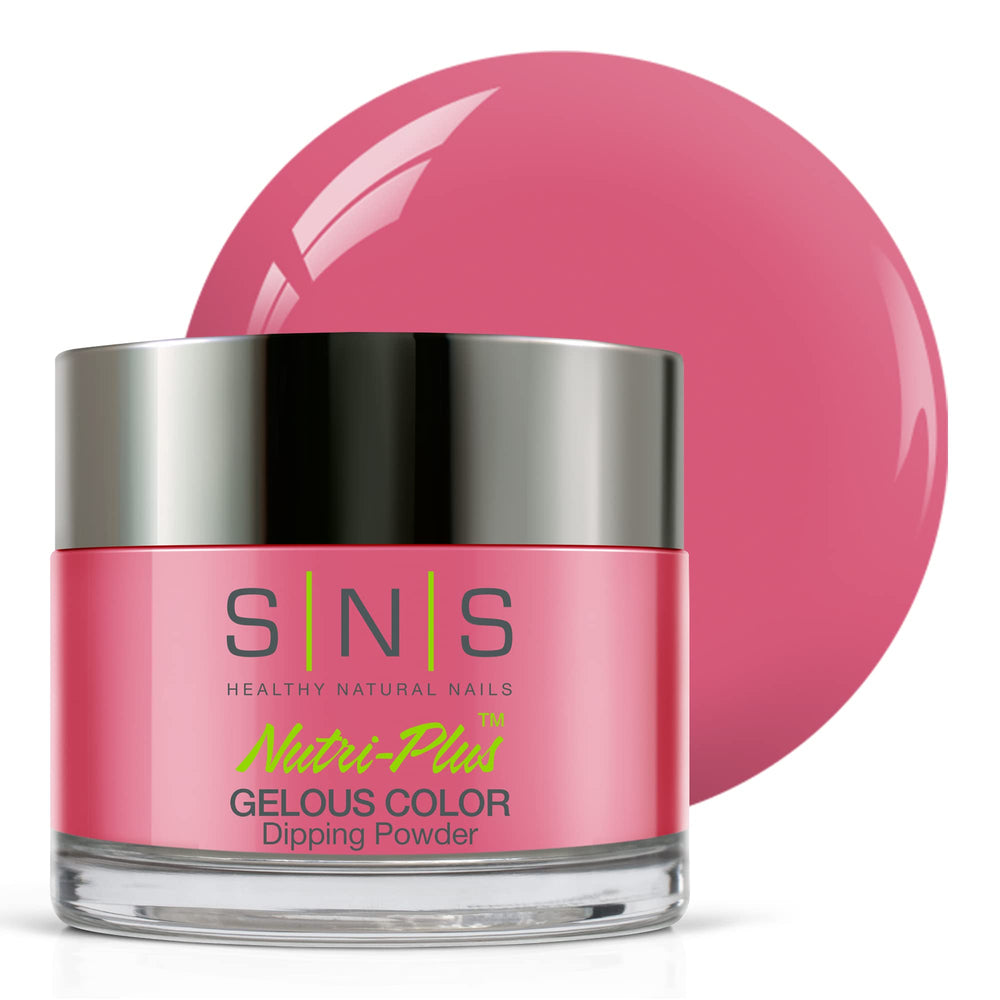 SNS What A Tulle pink magenta cream dip powder close-up for rich color.