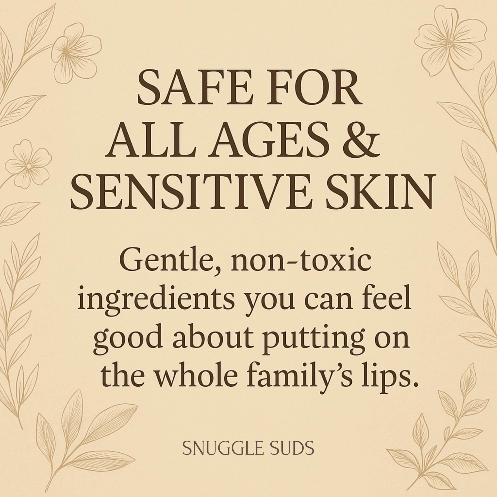 Snuggle Suds beeswax and vitamin E highlight natural barrier support