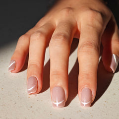 SnypeeLab Nude Pink cat eye nails, short square, stylish and durable for daily wear.